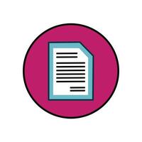 document file isolated icon illustration. Document icon isolated on white background for your web and mobile app design. Flat design style. Education design element vector