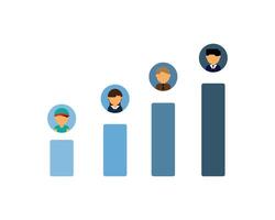 career path development or career structure vector