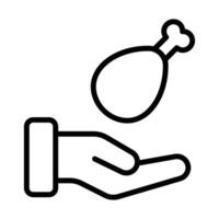 Simple Food Donation icon. The icon can be used for websites, print templates, presentation templates, illustrations, etc vector