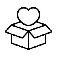 Simple Charity Box icon. The icon can be used for websites, print templates, presentation templates, illustrations, etc vector