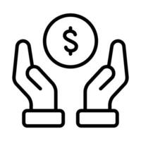 Simple Donation icon. The icon can be used for websites, print templates, presentation templates, illustrations, etc vector