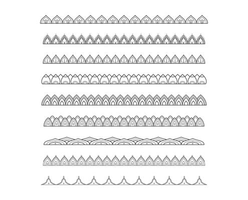 Mandala border frame pattern decoration collection