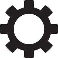 illustration of simple gear icon design vector