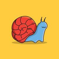 snail illustration dsign vector