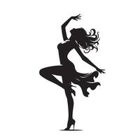 Silhouette of a Salsa Dancer vector
