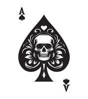 Ace of Spades With a Skull vector