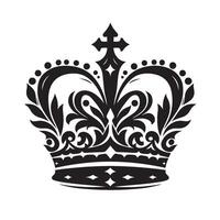 Silhouette of a King's Crown vector