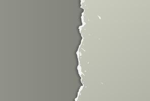 Horizontal paper torn gray squares for text or message on transparent background. vector