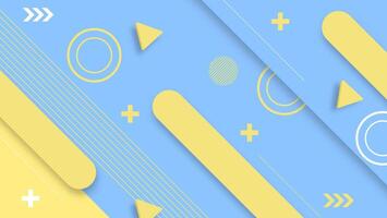 Minimal geometric background with dynamic shapes composition. Presentation template abstract background. vector