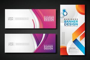Set modern abstract banners for corporate concept, element design. illustration vector