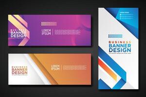 Set modern abstract banners for corporate concept, element design. illustration vector