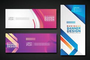 Set modern abstract banners for corporate concept, element design. illustration vector