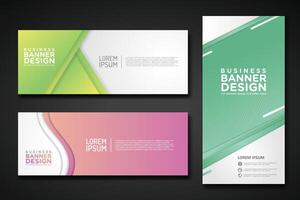 Set modern abstract banners for corporate concept, element design. illustration vector