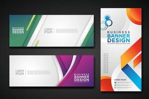 Set modern abstract banners for corporate concept, element design. illustration vector