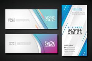 Set modern abstract banners for corporate concept, element design. illustration vector