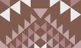 Ethnic geometric seamless pattern tone pink and brown color vector