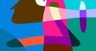 Abstract colorful psychedelic pop art background for summer vector