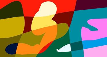 Abstract colorful psychedelic pop art background for summer vector