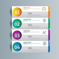 Business infographic template with business icon with colorful circle for presentation design vector