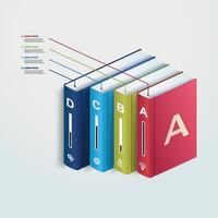 Graduation creative step book education idea form pencil infographic elements.Can used for presentation education,data,chart,diagram,banner,ads.business education concept design. vector