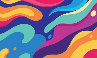 Vibrant Abstract Fluid Art Background in Dynamic Colors vector