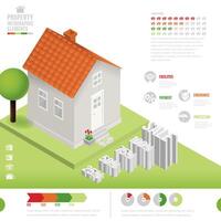 Isometric resort hotel and city map constructor elements solated on white. Build your own infographics collection vector