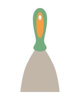 Spatula for repair and construction. Work tool in clip art style. Isolated flat illustration for your design vector