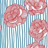 seamless pattern of small abstract flowers, simple pattern. vector