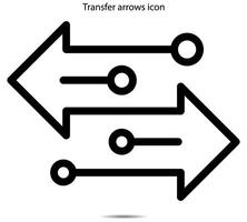 Transfer arrows icon, illustrator on background vector