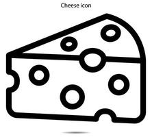 Cheese icon, illustrator on background vector
