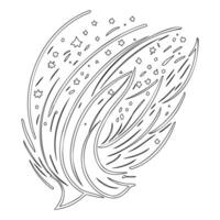Astronaut outline illustration sketch vector