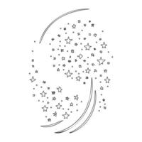 Astronaut outline illustration sketch vector