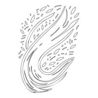 Astronaut outline illustration sketch vector