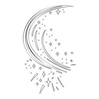 Astronaut outline illustration sketch vector