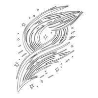 Astronaut outline illustration sketch vector