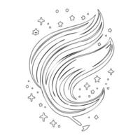 Astronaut outline illustration sketch vector