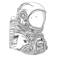 Astronaut outline illustration sketch vector