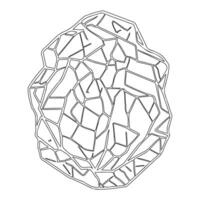 Asteroid stone outline illustration sketch vector