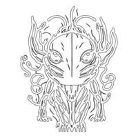 Monster alien outline illustration sketch vector
