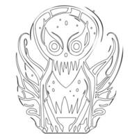 Monster alien outline illustration sketch vector