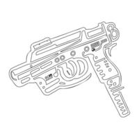 Gun galaxy outline illustration sketch vector