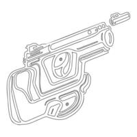 Gun galaxy outline illustration sketch vector