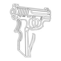 Gun galaxy outline illustration sketch vector