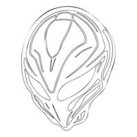 Alien outline illustration sketch vector