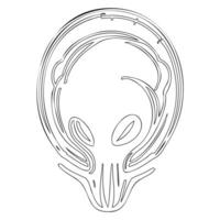 Alien outline illustration sketch vector