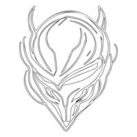 Alien outline illustration sketch vector