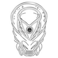 Alien outline illustration sketch vector