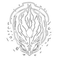 Alien outline illustration sketch vector