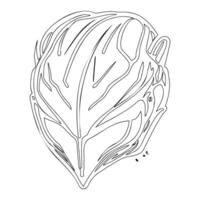 Alien outline illustration sketch vector