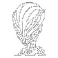 Alien outline illustration sketch vector